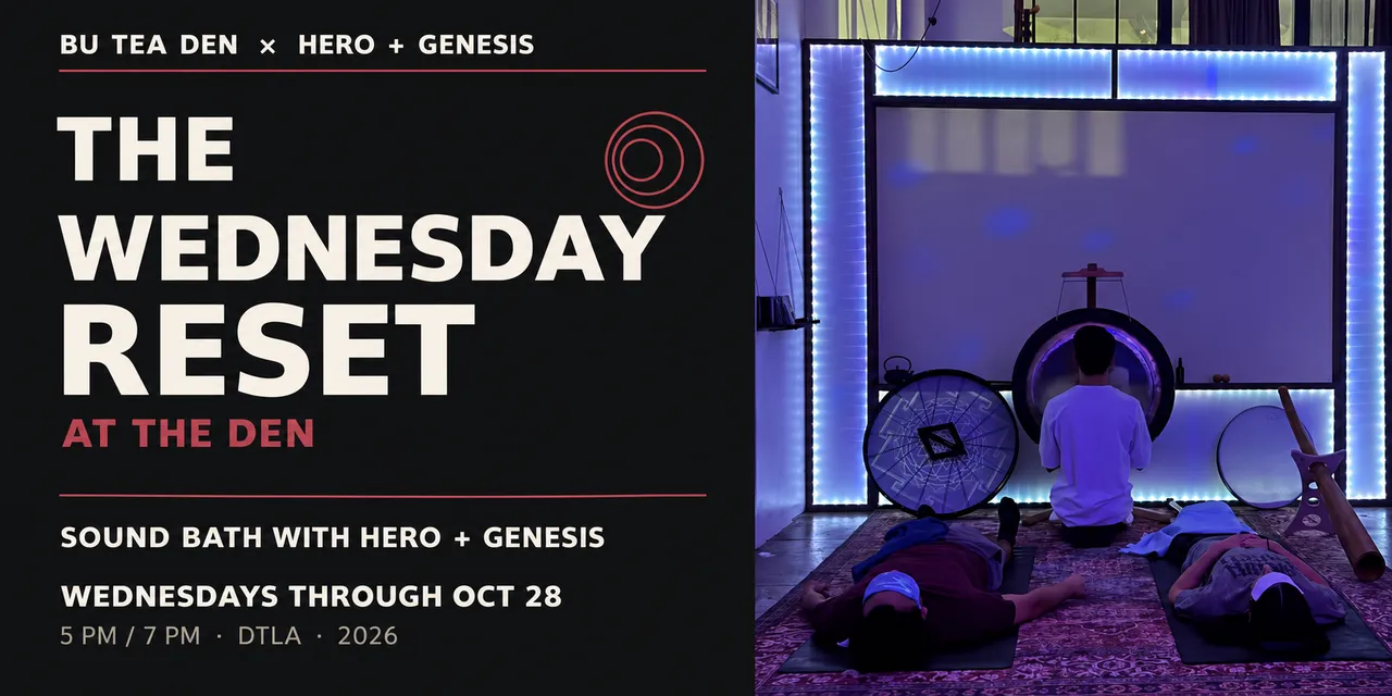 The Wednesday Reset: Sound Bath with HERO + Genesis event flyer