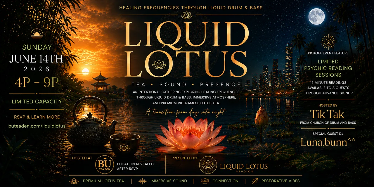 Liquid Lotus event flyer